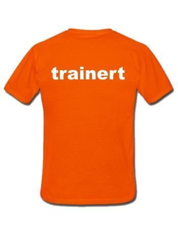 trainert t-shirt korte mouw oranje