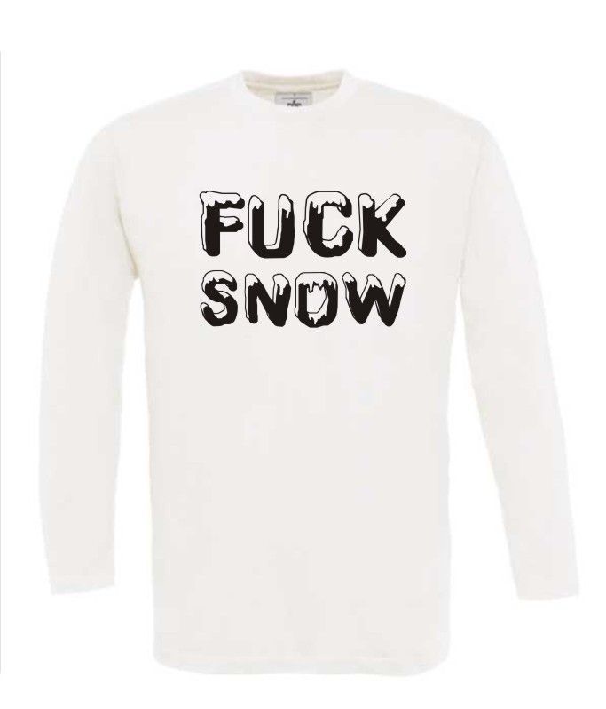 fuck snow t-shirt lange mouw