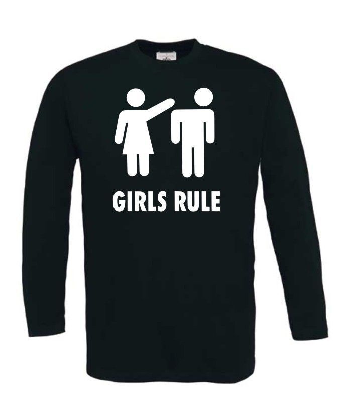 girls rule t-shirt lange mouw