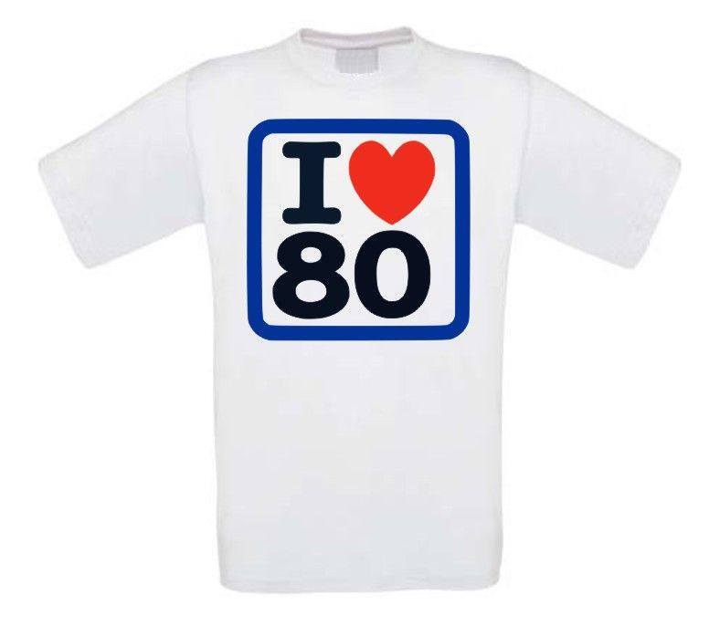 i love the eighties t-shirt wit korte mouw