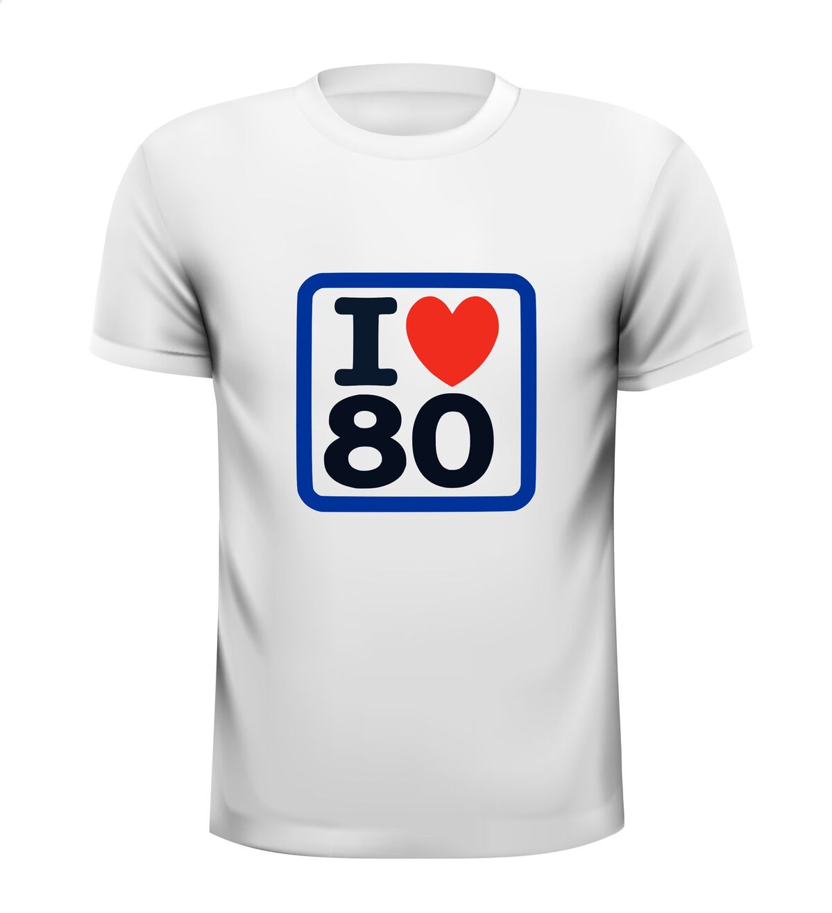 i love the eighties t-shirt wit korte mouw