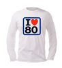 i love the eighties t-shirt wit lange mouw