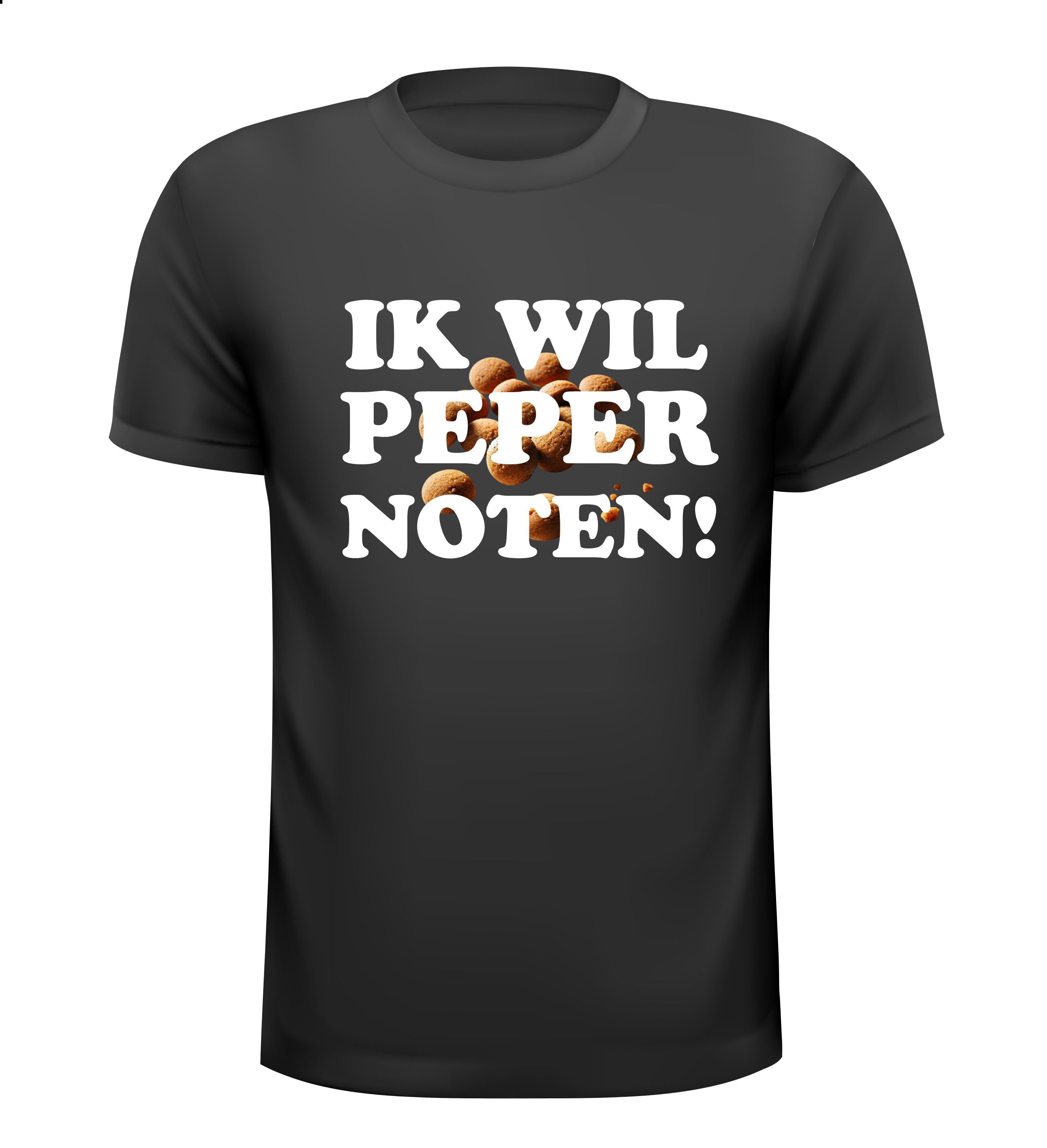 ik wil pepernoten t-shirt korte mouw sinterklaas