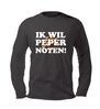 ik wil pepernoten t-shirt lange mouw sinterklaas