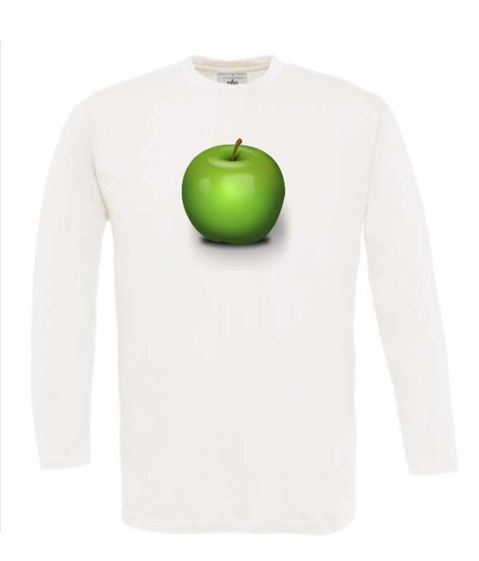 appel apple t-shirt lange mouw