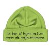foto 5 babymutsjes ik ben al bijna net zo mooi als mijn mamma