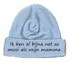 foto 7 babymutsjes ik ben al bijna net zo mooi als mijn mamma
