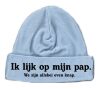 foto 2 babymutsjes ik lijk op mijn pap we zijn allebei even knap