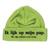 foto 4 babymutsjes ik lijk op mijn pap we zijn allebei even knap