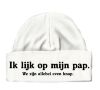 foto 8 babymutsjes ik lijk op mijn pap we zijn allebei even knap