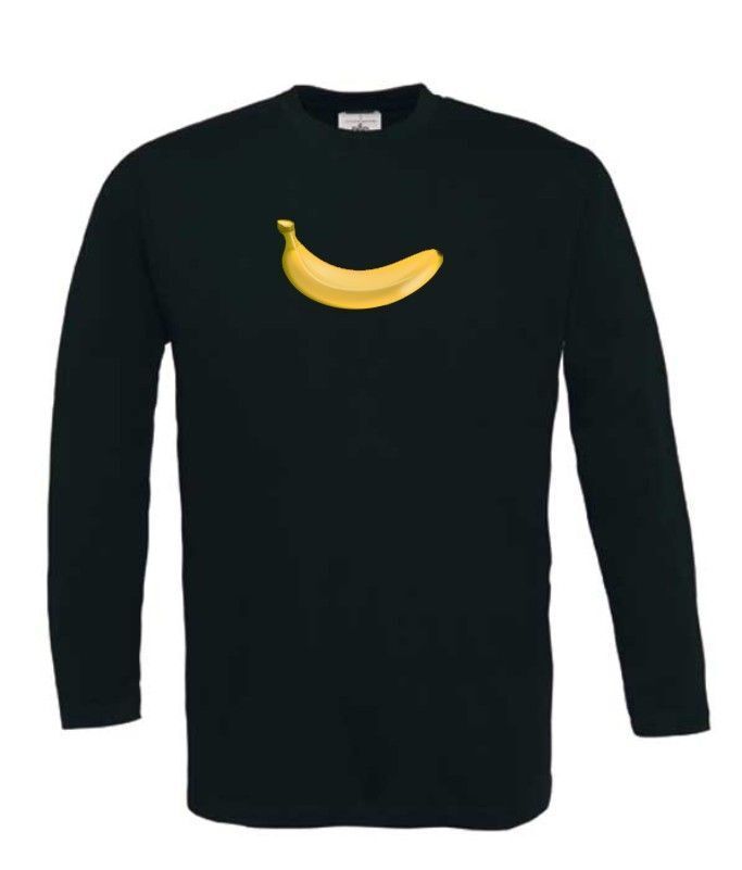 banaan t-shirt lange mouw