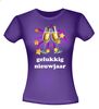 foto 4 gelukkig nieuwjaar champagneglazen t-shirt korte mouw