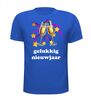 foto 5 gelukkig nieuwjaar champagneglazen t-shirt korte mouw