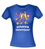 foto 6 gelukkig nieuwjaar champagneglazen t-shirt korte mouw