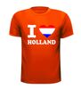 i love holland t-shirt hollands vlag korte mouw oranje