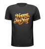 foto 1 t-shirt korte mouw happy new year in 3d letters