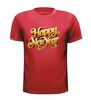 foto 7 t-shirt korte mouw happy new year in 3d letters