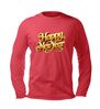 foto 3 t-shirt lange mouw happy new year in 3d letters