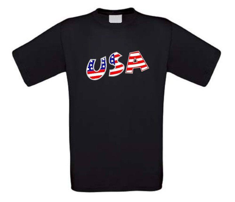 usa America united state t-shirt korte mouw