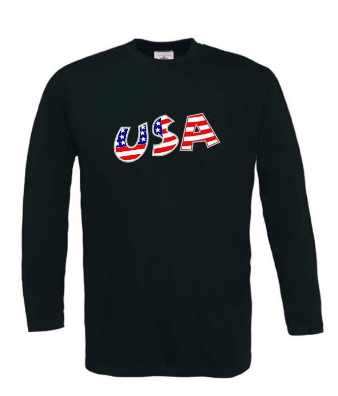 usa America united state t-shirt lange mouw