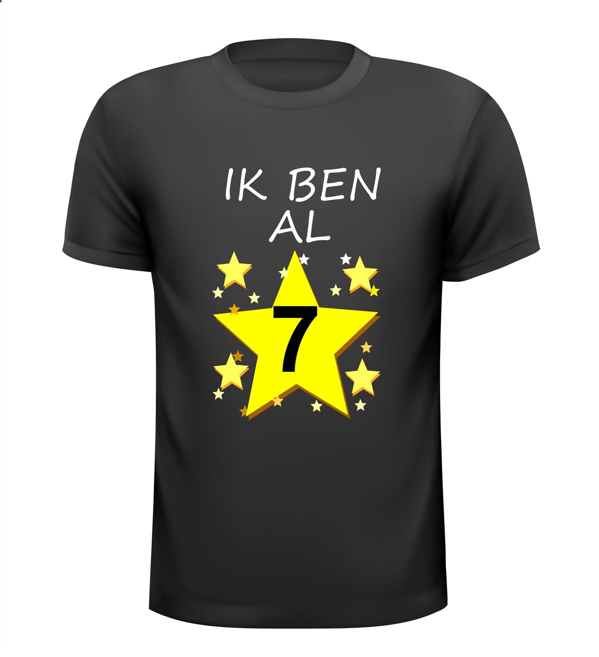 t-shirt korte mouw ik ben al 7 jaar