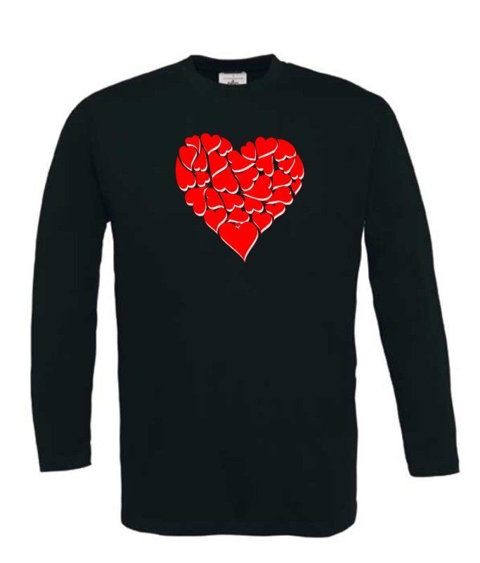 valentijn harten in hart t-shirt lange mouw