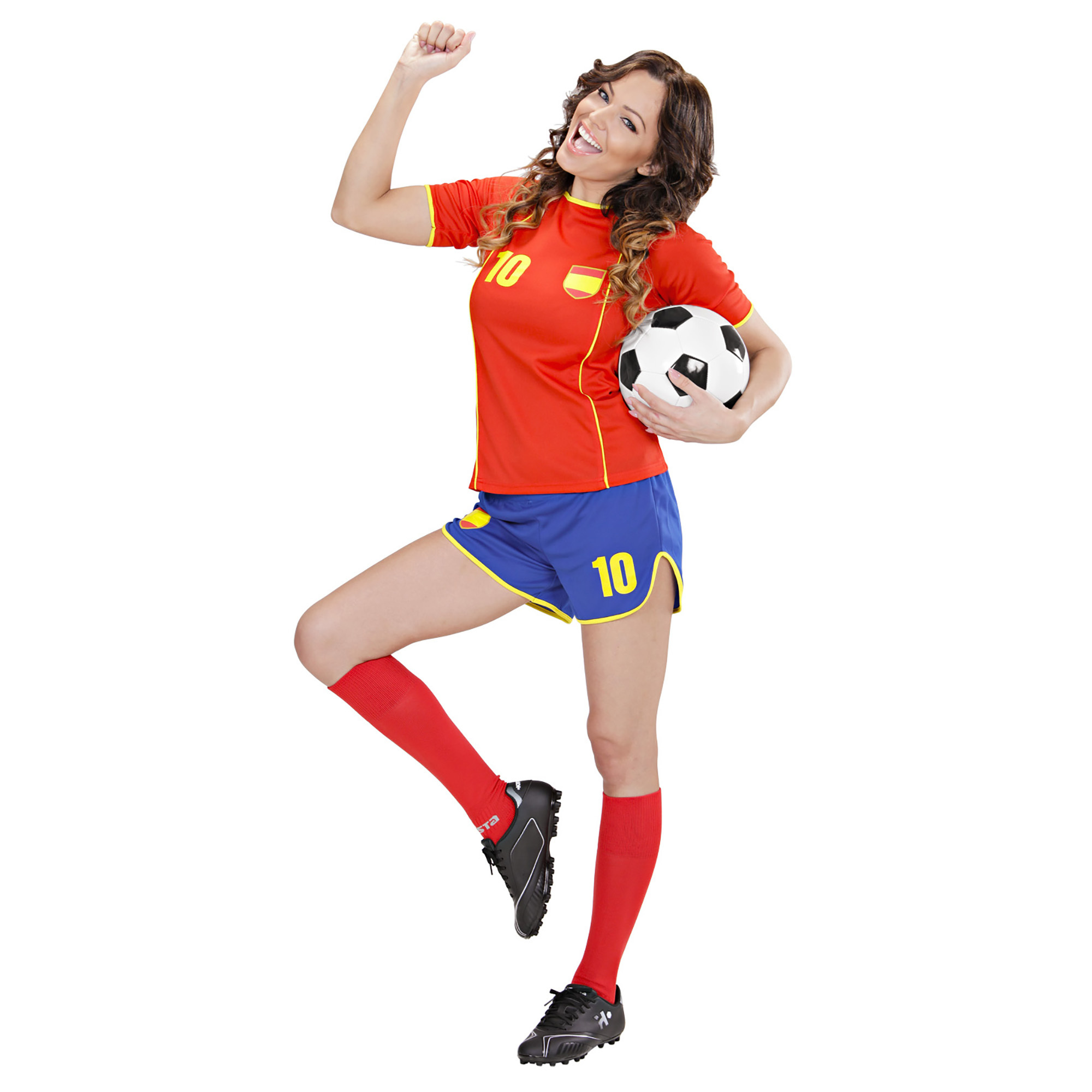 Voetbal outfit dame Spanje Goedkope Feestwinkel