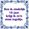 ben ik eindelijk 16 jaar krijg ik zon stom tegeltje
