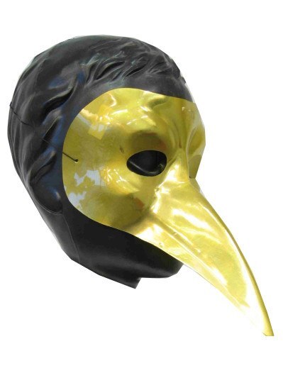 Snavelmasker plastic venetie goud