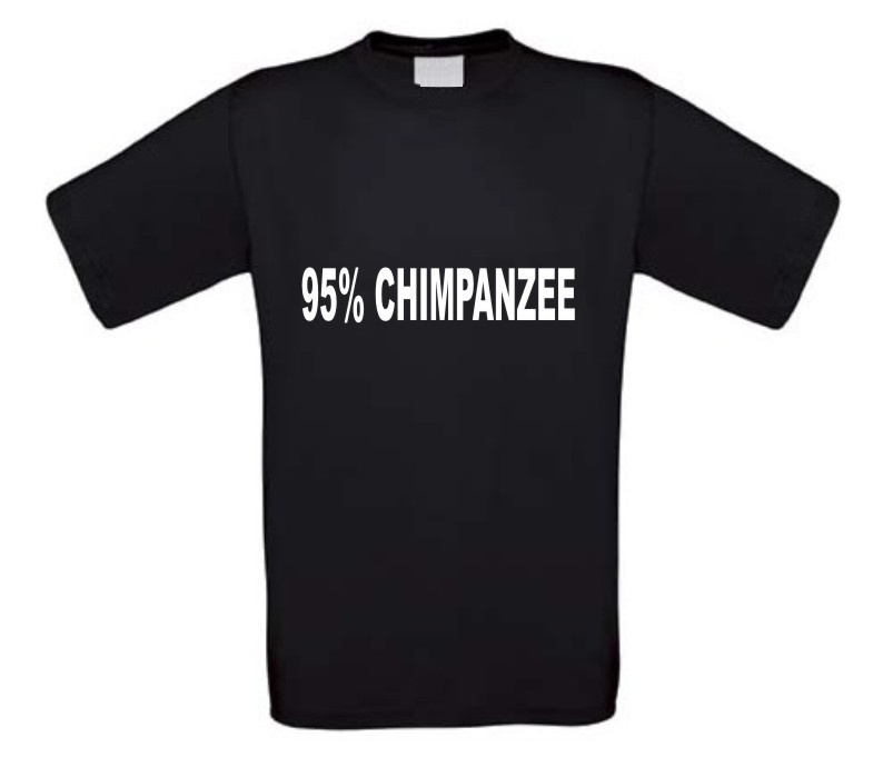 fun t-shirt korte mouw 95 procent chimpanzee