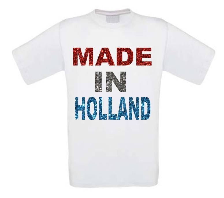 made in holland glitter t-shirt korte mouw