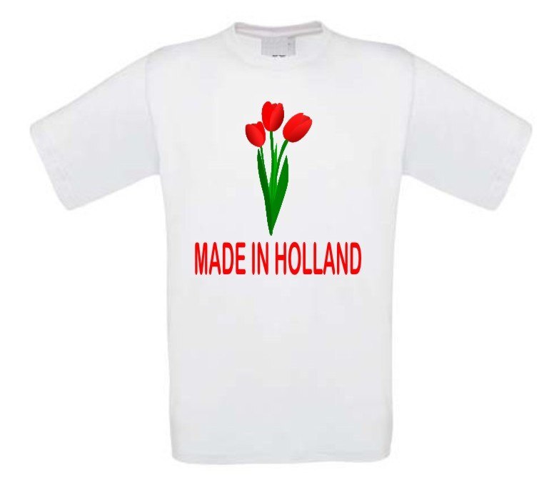 made in holland tulpen t-shirt korte mouw