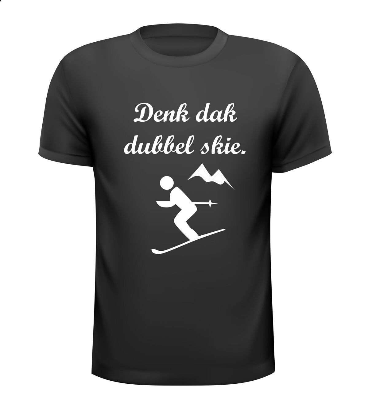 Denk dak dubbel skie t-shirt korte mouw