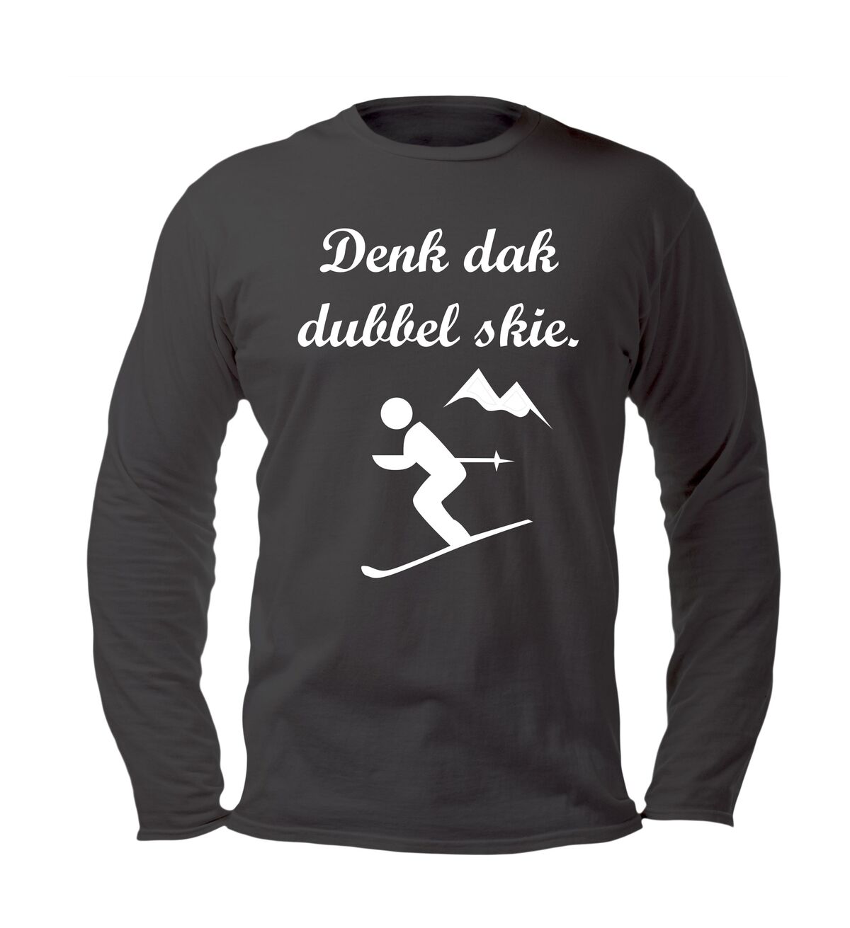 Denk dak dubbel skie t-shirt lange mouw