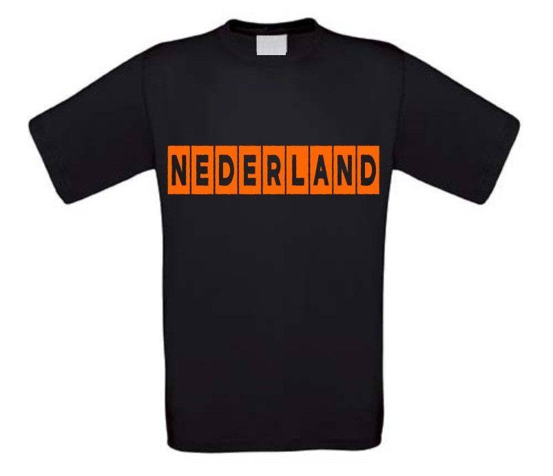 Nederland in blokken t-shirt korte mouw