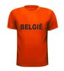 T-shirt korte mouw oranje met Belgie in plaats van holland 