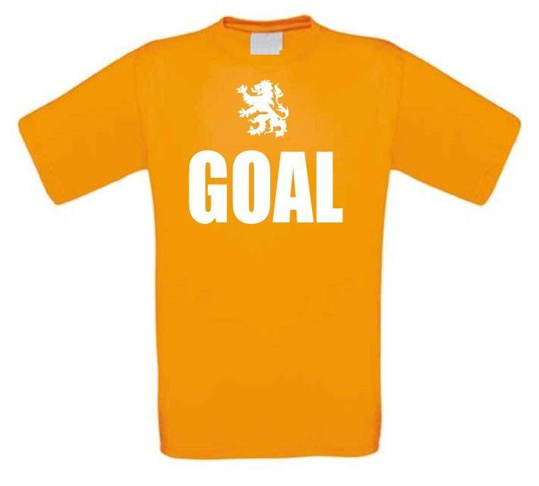 goal oranje t-shirt korte mouw voetballen