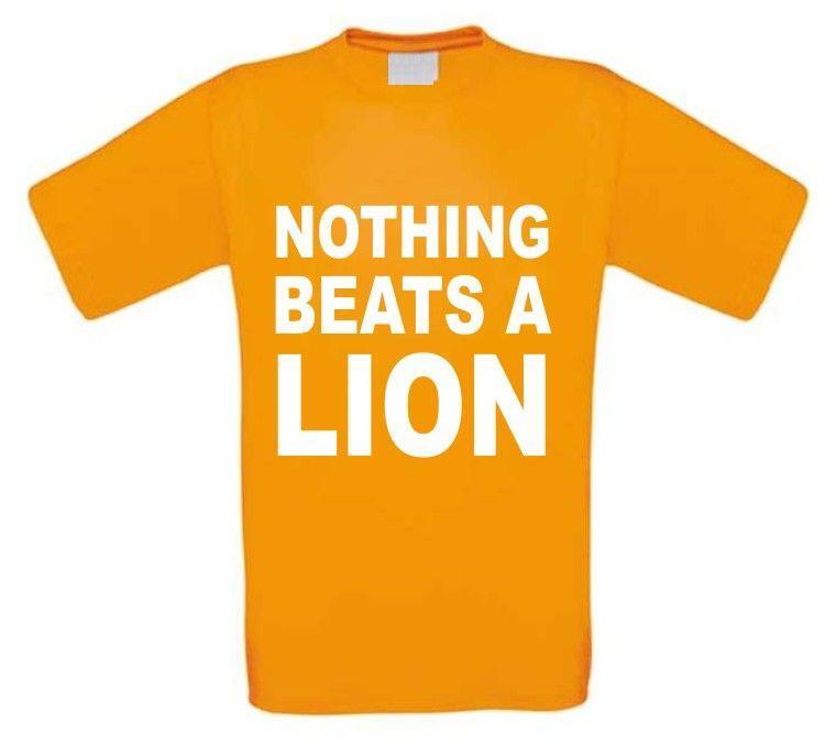 nothing beats a lion t-shirt korte mouw