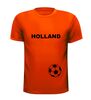 Oranje shirt Holland met voetbal
