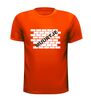 voetbal muurtje t-shirt korte mouw oranje
