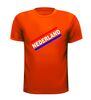 nederland met streepen van de nederlandse vlag t-shirt korte mouw