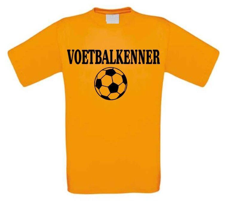 voetbalkenner t-shirt korte mouw oranje