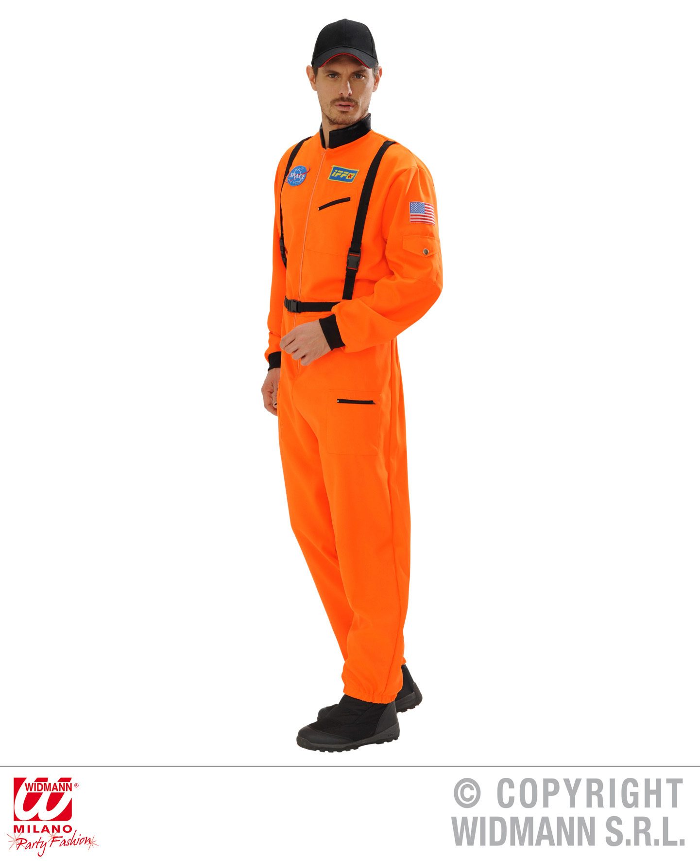Astronauten kostuum man astronaut oranje