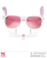 bril konijn met snorharen