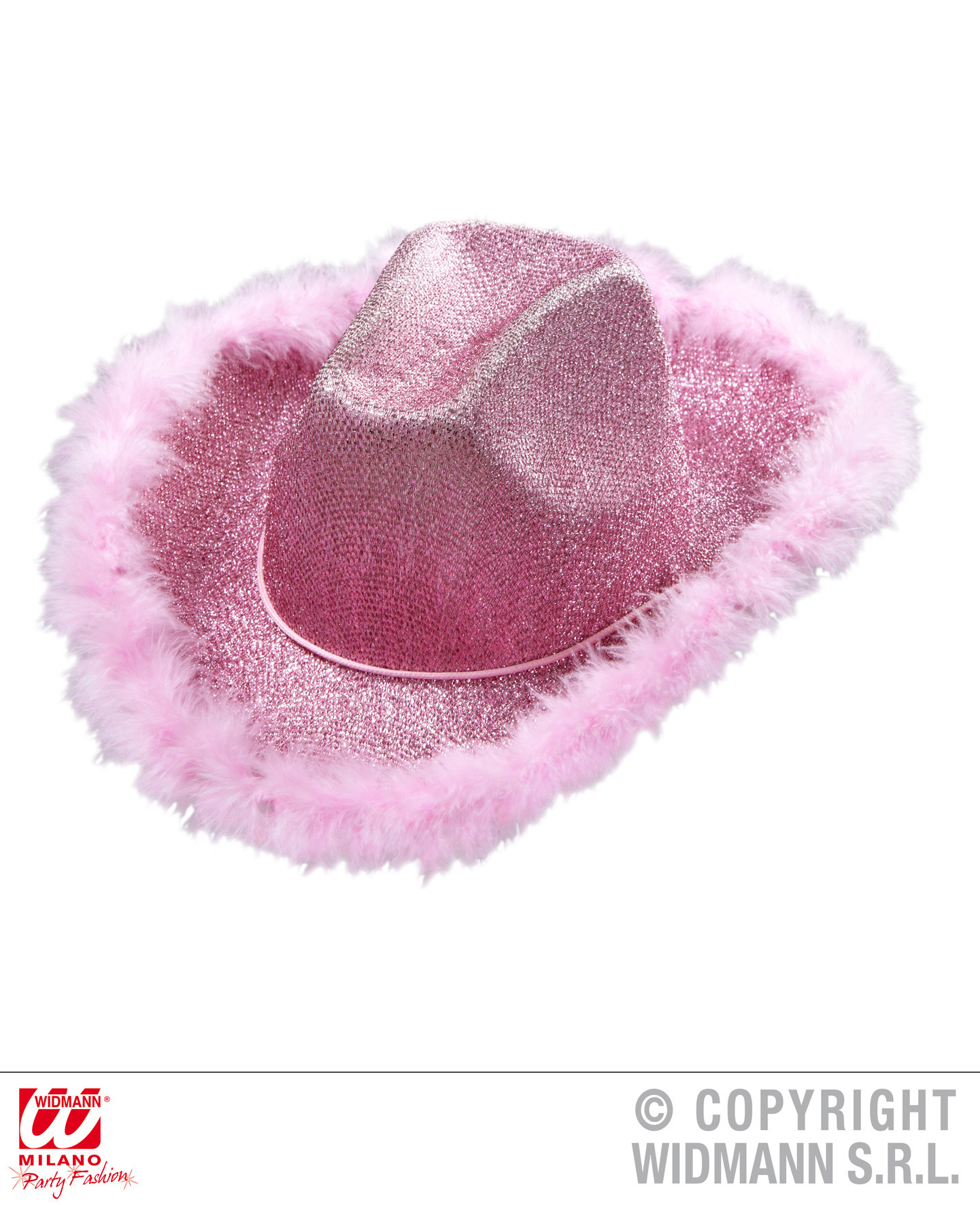 cowboy hoed roze lurex