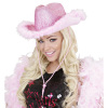 foto 3 cowboy hoed roze lurex