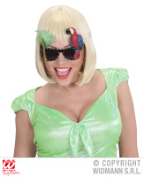 hawaii bril met papegaai en palmboom