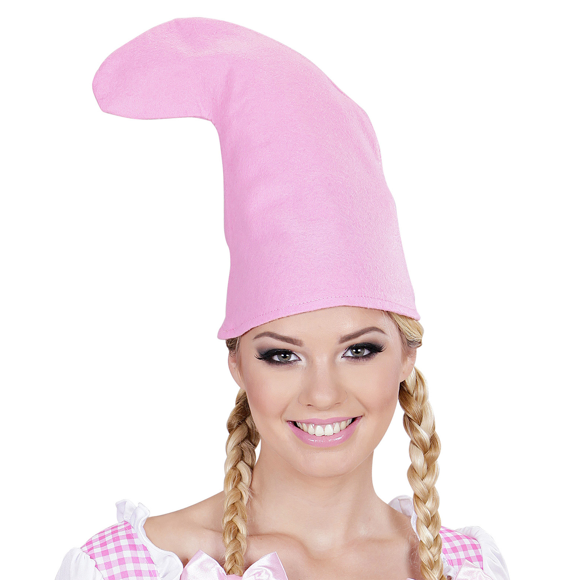 Maak je kabouter feest compleet met deze vrolijke roze kaboutermuts