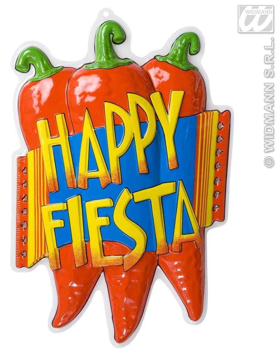 Pvc decoratie happy fiesta chilli pepper