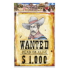 foto 2 schild met de opdruk Wanted 38x50cm
